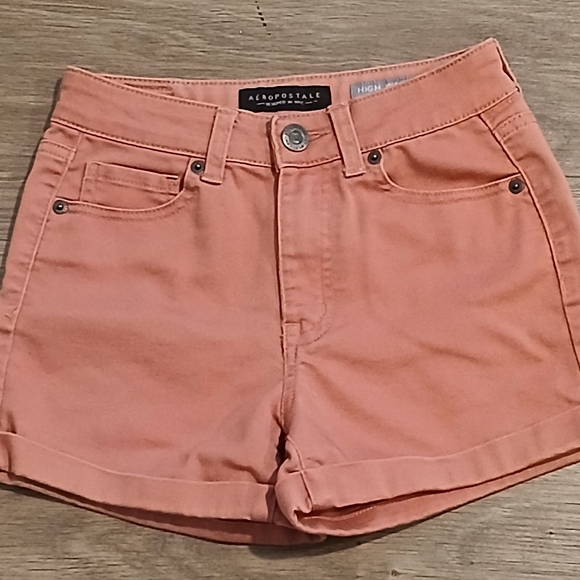 Aeropostale High-Waisted Color Wash Midi Shorts Size 00 - Picture 1 of 10